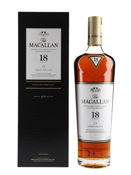 Macallan 18 Year Old Sherry Oak Annual 2021 Release 70cl / 43%