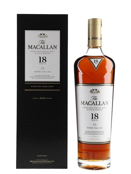 Macallan 18 Year Old Sherry Oak Annual 2021 Release 70cl / 43%