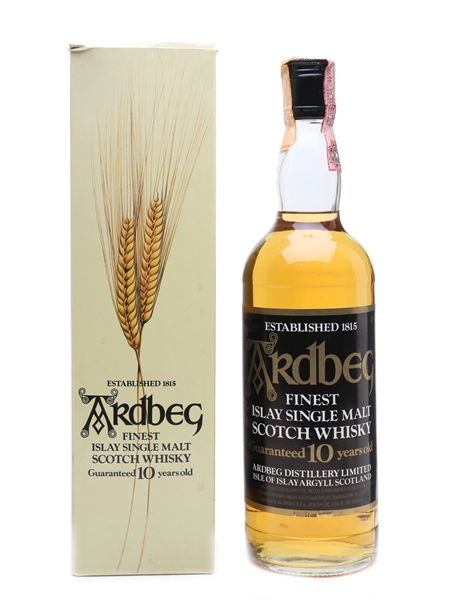 Ardbeg 10 Year Old Bottled 1980s - Clear Glass Bottle 75cl / 40%