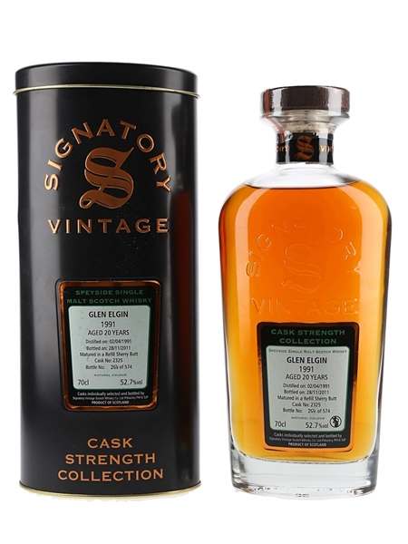 Glen Elgin 1991 20 Year Old Cask 2325 Bottled 2011 - Signatory Vintage 70cl / 52.7%