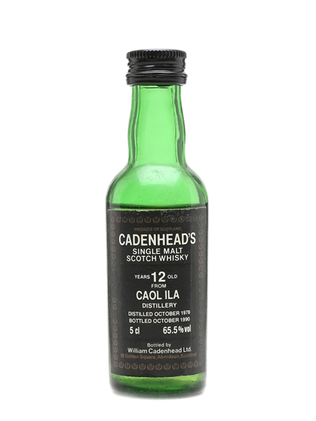 Caol Ila 1978 Miniature 12 Year Old - Cadenhead's 5cl / 65.5%