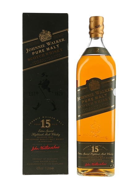 Johnnie Walker 15 Year Old Pure Malt Green Label Bottled 1990s 100cl / 43%