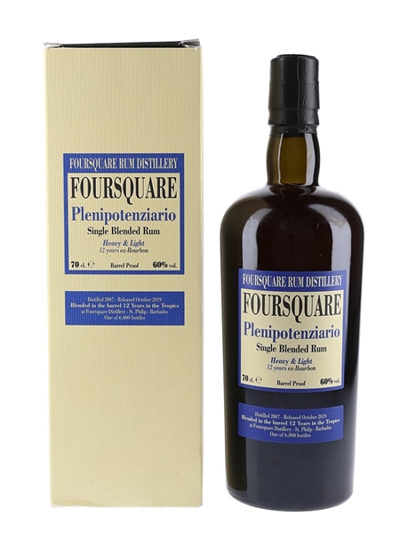 Foursquare 2007 12 Year Old Plenipotenziario Bottled 2019 - Velier 70cl / 60%