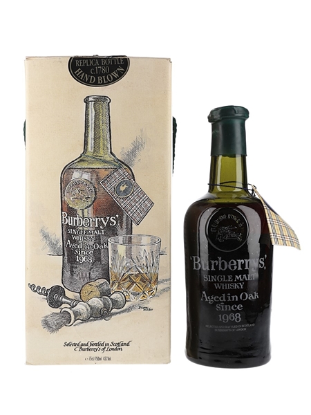 Burberrys' SINGLE MALT WHISKY Aged in Oak since 1968