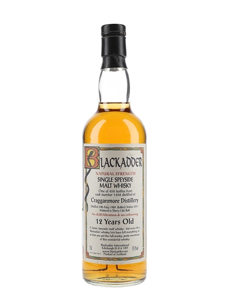 Cragganmore 1989 12 Year Old Sherry Butt 1468 Bottled 2001 - Blackadder 70cl / 59.8%