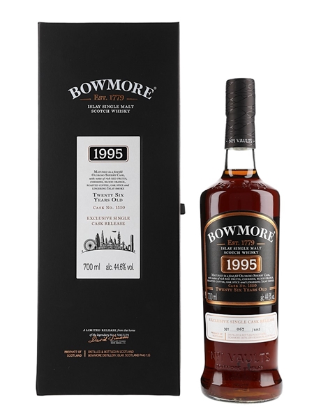 Bowmore 1995 26 Year Old Cask 1550 Exclusive Single Cask Release 70cl / 44.6%