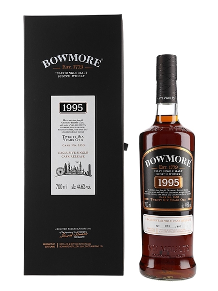 Bowmore 1995 26 Year Old Cask 1550 Exclusive Single Cask Release 70cl / 44.6%