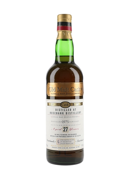 Rosebank 1975 27 Year Old The Old Malt Cask Bottled 2002 - Douglas Laing 70cl / 50%