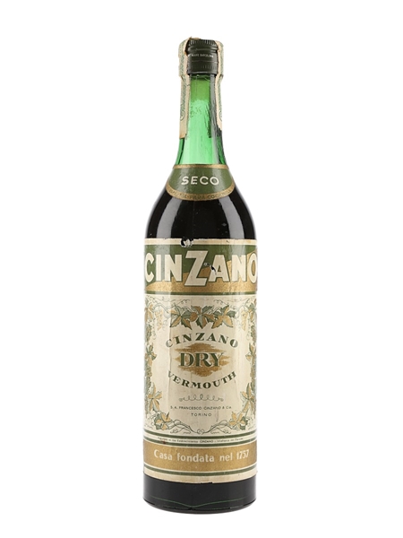 Cinzano Dry Seco Bottled 1970s 100cl