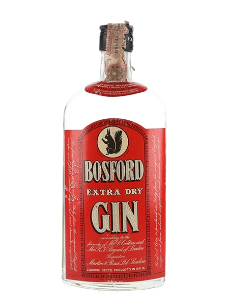 Bosford Extra Dry Gin Bottled 1980s - Martini & Rossi 75cl / 43%