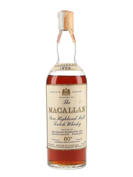 Macallan 1959 Campbell, Hope & King Bottled 1970s - Rinaldi 75cl / 46%