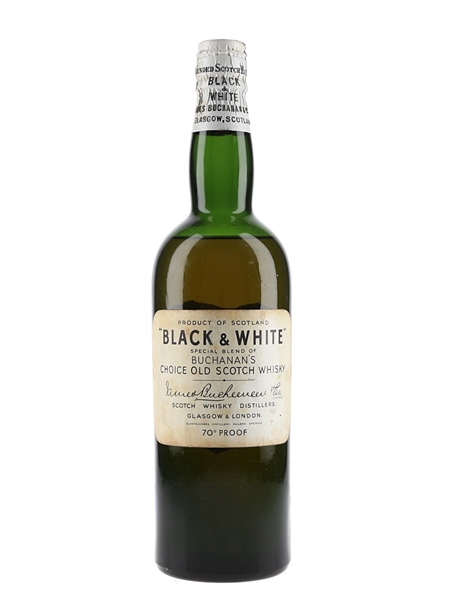 Buchanan's Black & White Spring Cap Bottled 1950s 75cl