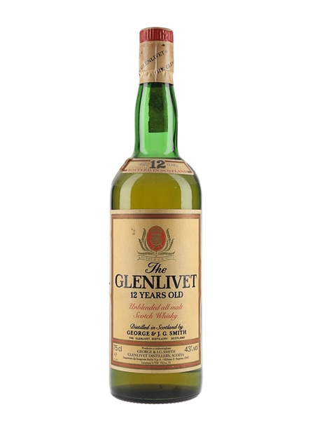 Glenlivet 12 Year Old Bottled 1980s - Seagram Italia 75cl / 43%