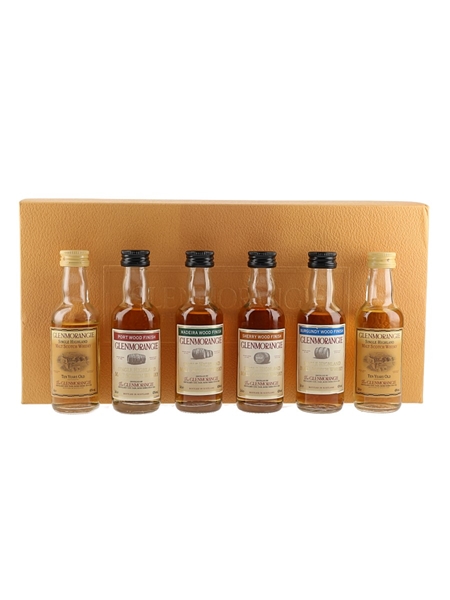 Glenmorangie Malt Whisky Collection 10 Year Old, Burgundy, Madeira, Port & Sherry Wood Finish Set 6 x 5cl