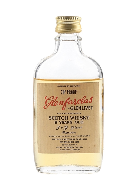 Glenfarclas Glenlivet 8 Year Old Bottled 1960s-1970s 5cl / 40%