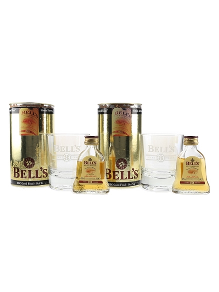 Bell's 8 Year Old & Glass Bottled 1990s 2 x 5cl / 40%