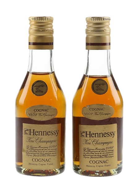 Hennessy VSOP Cognac Bottled 1980s 2 x 5cl / 40%