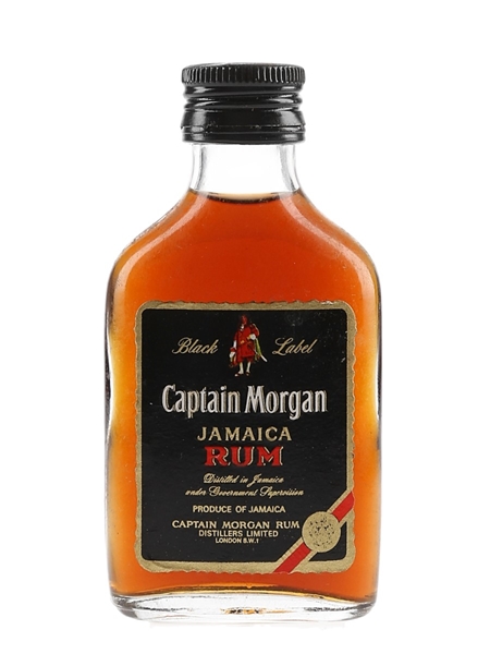 Captain Morgan Black Label Jamaica Rum Bottled 1970s 5cl