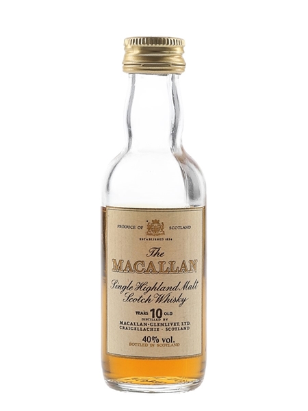 Macallan 10 Year Old Bottled 1980s 5cl / 40%