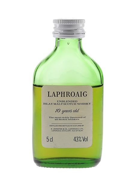 Laphroaig 10 Year Old Unblended Bottled 1980s 5cl / 43%