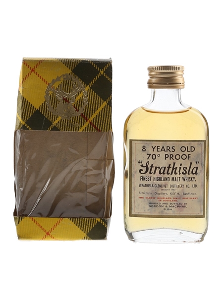 Strathisla 8 Year Old Bottled 1970s - Gordon & MacPhail 5cl / 40%