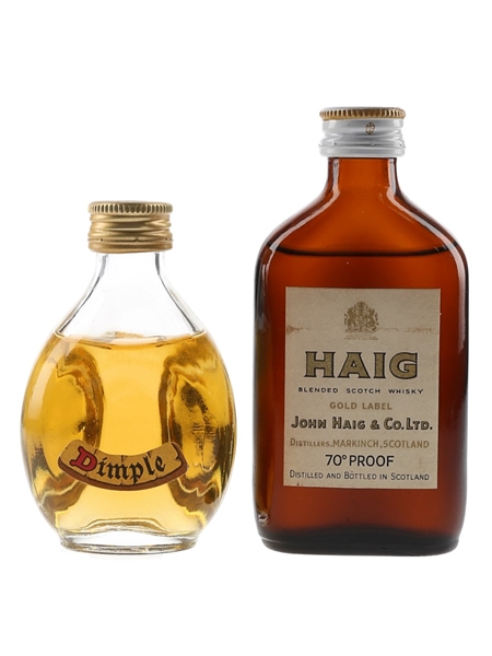 Dimple & Haig Bottled 1970s & 1980s 2 x 5cl / 40%