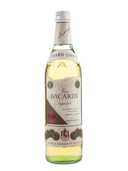 Bacardi Dark Dry Amber Label Bottled 1970s-1980s 75cl / 40%