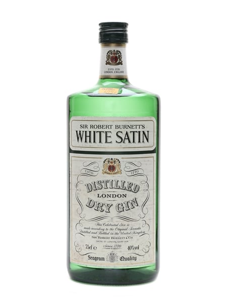 Sir Robert Burnett's White Satin Gin Bottled 1980s - Seagram 75cl / 40%