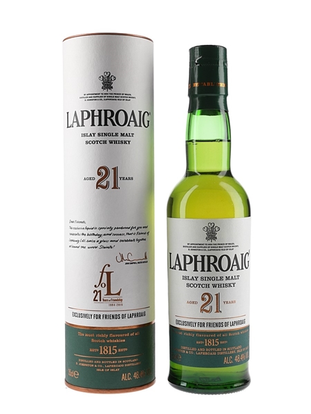 Laphroaig 21 Year Old Friends Of Laphroaig 21st Anniversary 35cl / 48.4%