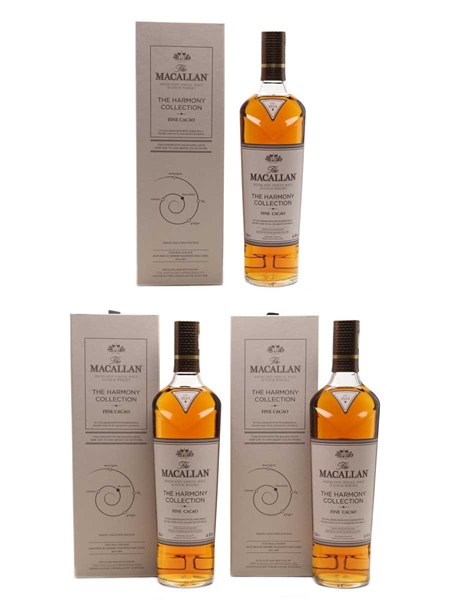 Macallan The Harmony Collection Fine Cacao  3 x 70cl / 40%