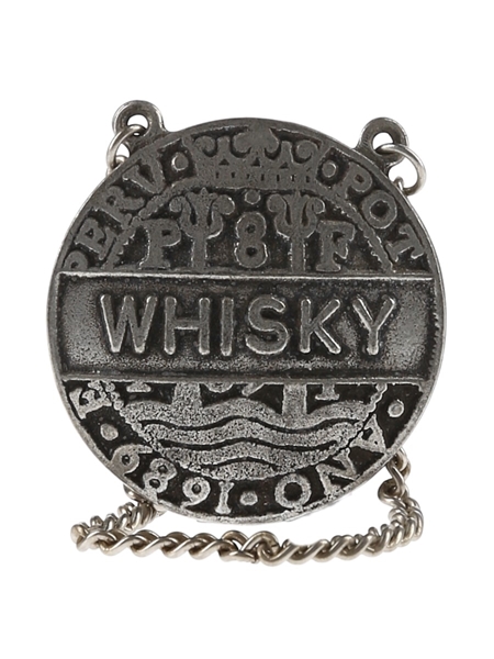 Pewter Whisky Decanter Label  