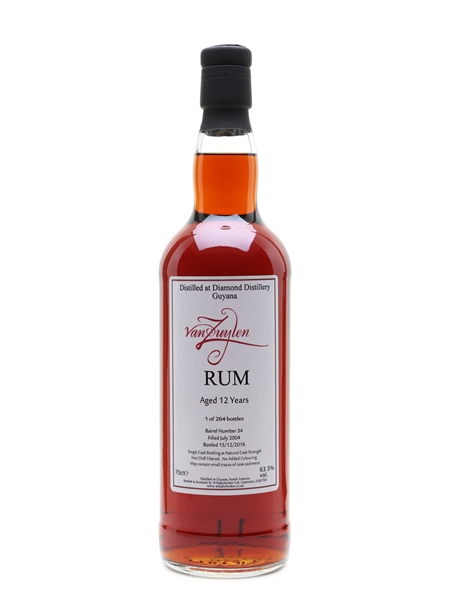 Diamond 2004 Guyana Rum 12 Year Old - Whisky Broker Van Zuylen 70cl / 63.5%