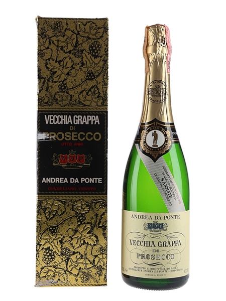 Andrea Da Ponte Vecchia Grappa Di Prosecco 8 Year Old Bottled 1980s 75cl / 42%