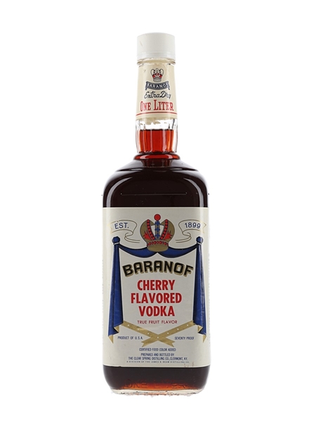 Baranof Cherry Flavored Vodka Bottled 1980s 100cl / 40%