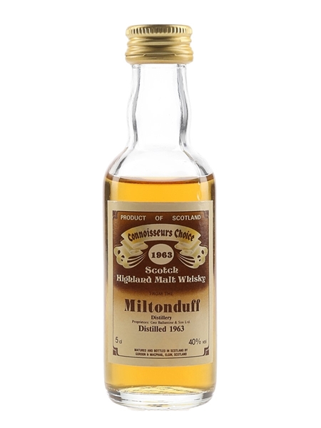 Miltonduff 1963 Connoisseurs Choice Bottled 1980s - Gordon & MacPhail 5cl / 40%