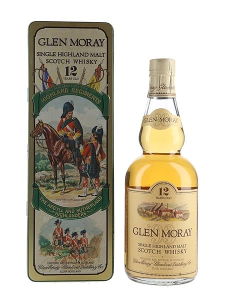 Glen Moray 12 Year Old Bottled 1980s - Scotland's Historic Highland Regiments 75cl / 40%