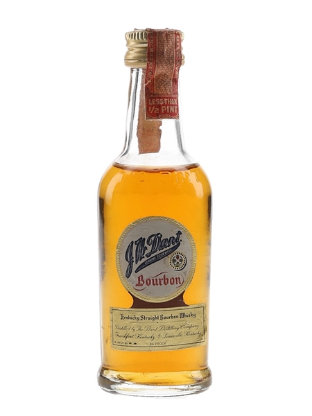 J W Dant Genuine Sour Mash Bourbon Bottled 1960s 5cl / 43%