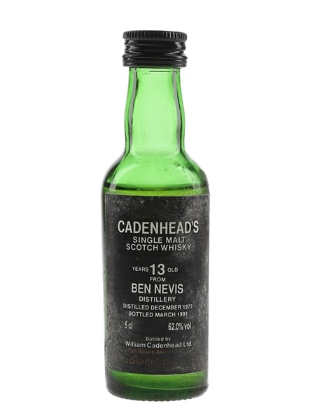 Ben Nevis 1977 13 Year Old Bottled 1991 - Cadenhead's 5cl / 62%