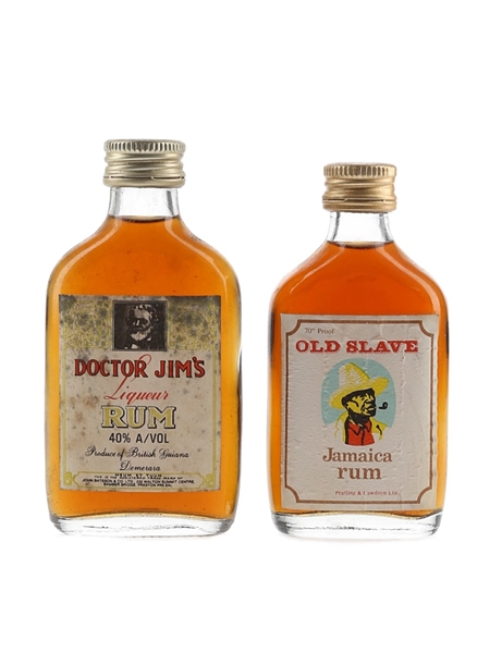 Doctor Jim's & Old Slave Bottled 1970s-1980s 2 x 5cl / 40%