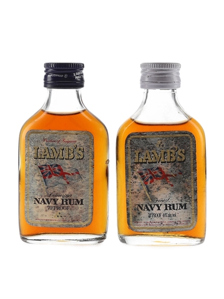 Lamb's Navy Rum Bottled 1970s 2 x 5cl / 40%