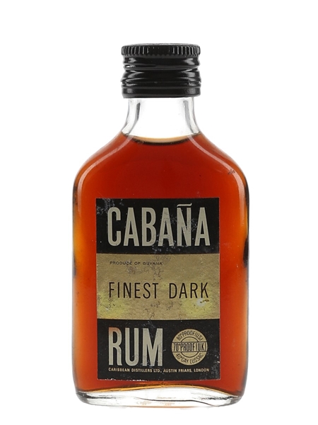 Cabana Finest Dark Rum Bottled 1970s 5cl / 40%