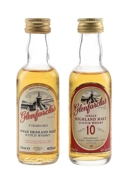 Glenfarclas 8 & 10 Year Old Bottled 1990s 2 x 5cl / 40%