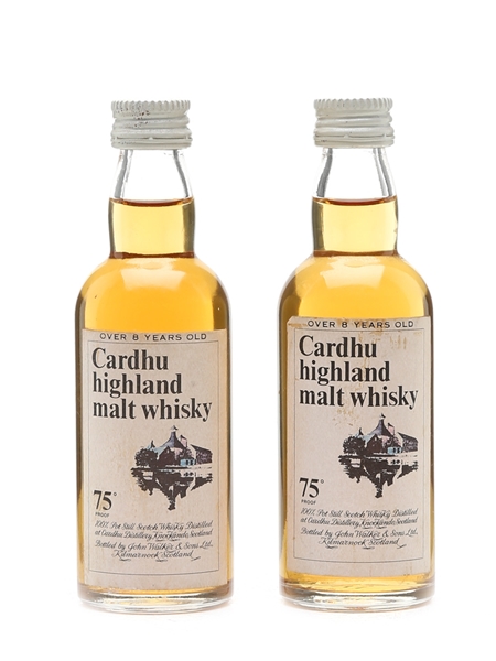 Cardhu 8 Year Old Miniatures Bottled 1970s 2 x 5cl / 43%