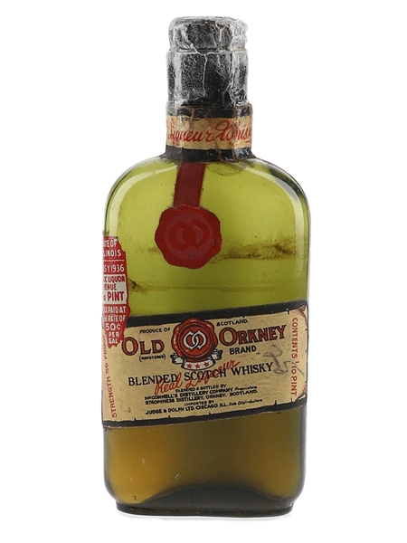 Old Orkney Real Liqueur Blended Scotch Whisky Bottled 1930s - Stromness Distillery 4.7cl / 43%