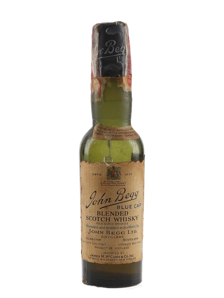 John Begg Blue Cap Bottled 1950s - James McCunn & Co. 4.7cl / 43.4%