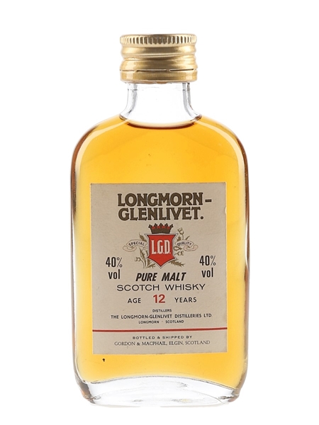 Longmorn Glenlivet 12 Year Old Bottled 1980s - Gordon & MacPhail 5cl / 40%