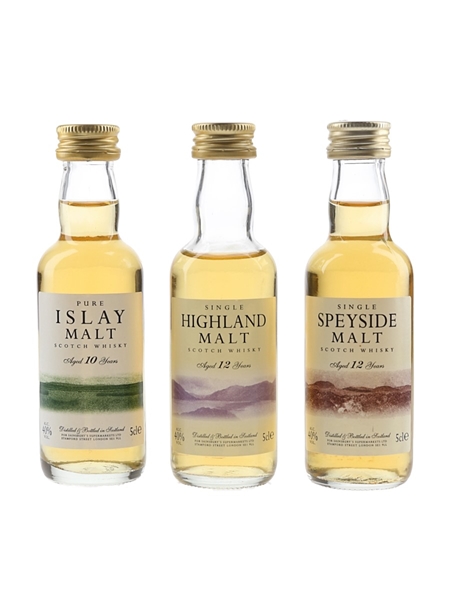 Highland, Islay & Speyside Sainsbury's Set - 10 & 12 Year Old 3 x 5cl / 40%