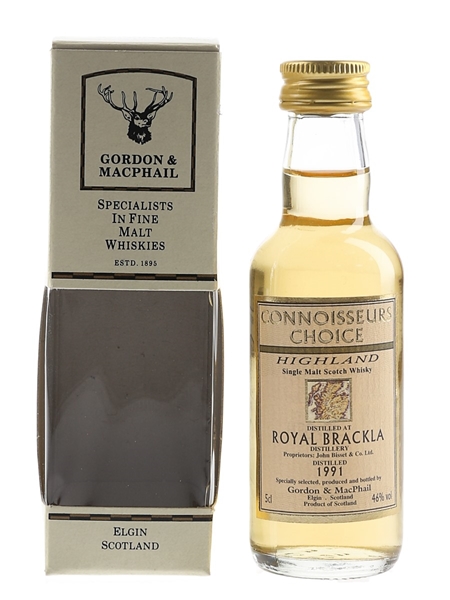 Royal Brackla 1991 Connoisseurs Choice Bottled 2000s - Gordon & MacPhail 5cl / 46%