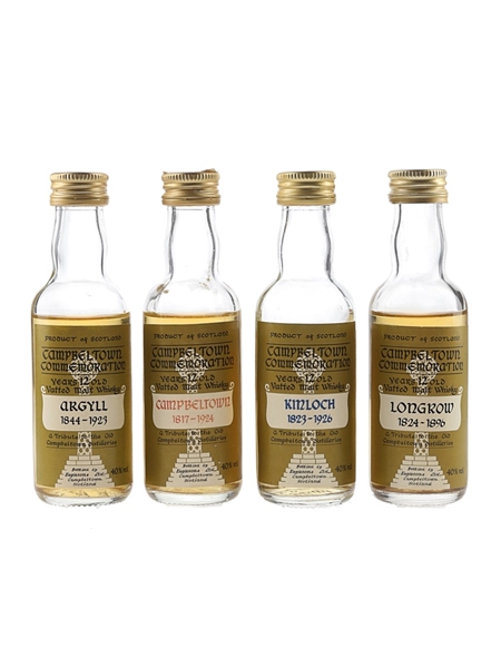 Campbeltown Commemorative 12 Year Old Argyll, Campbeltown, Kinloch & Longrow 4 x 5cl / 40%