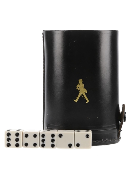 Johnnie Walker Leather Dice Cup  10.5cm Tall